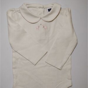 Janie and Jack Baby Girl Bodysuit Reindeer